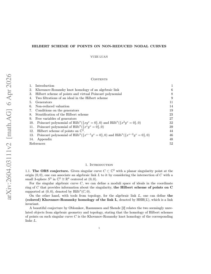 First page