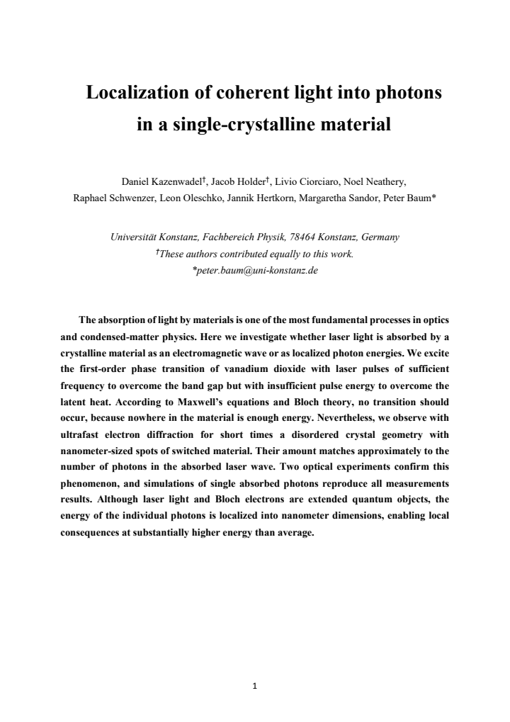 First page