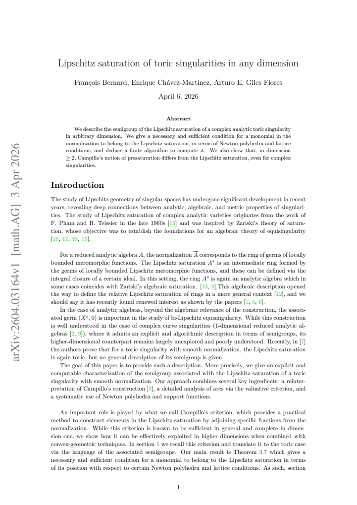 First page