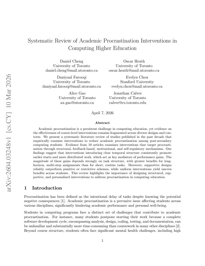 First page