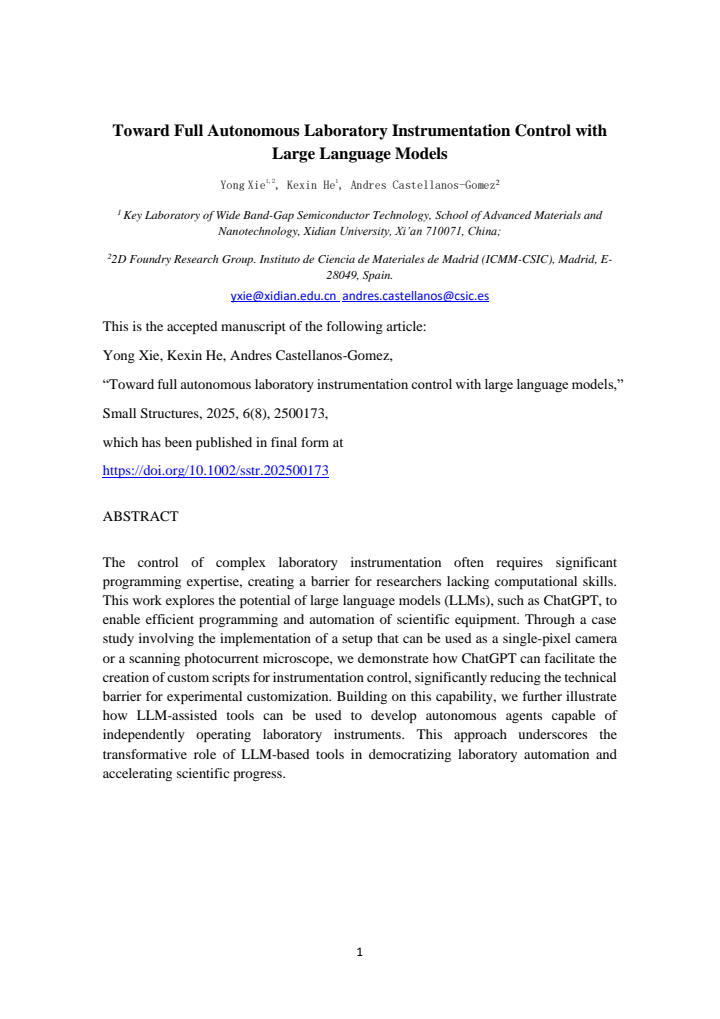 First page