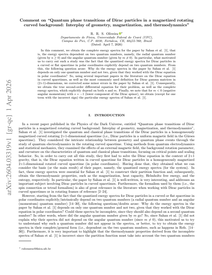 First page