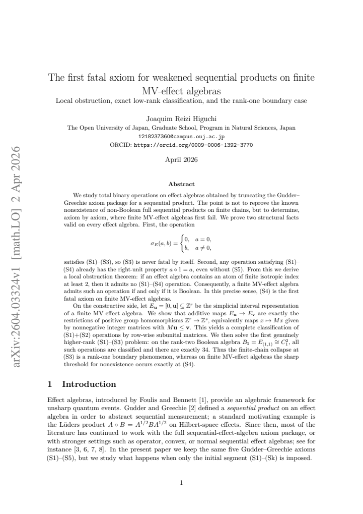 First page