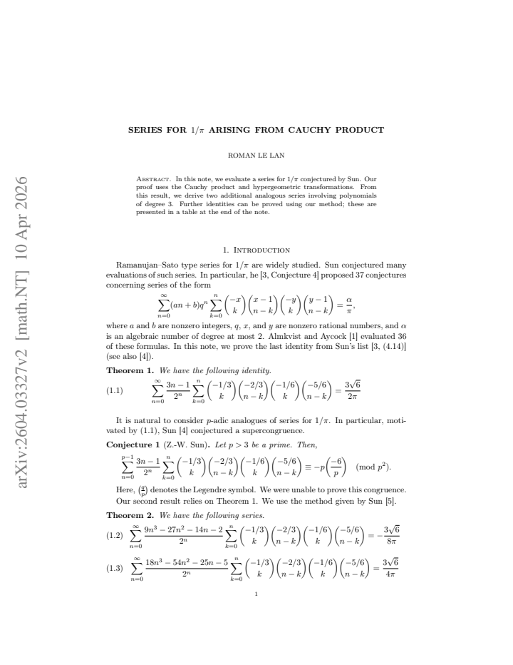 First page