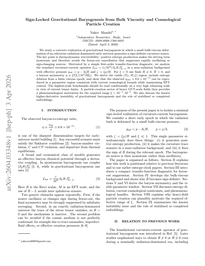 First page