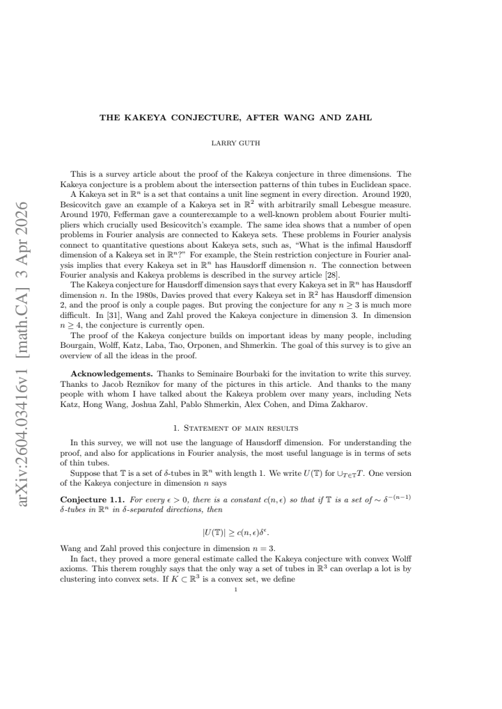 First page