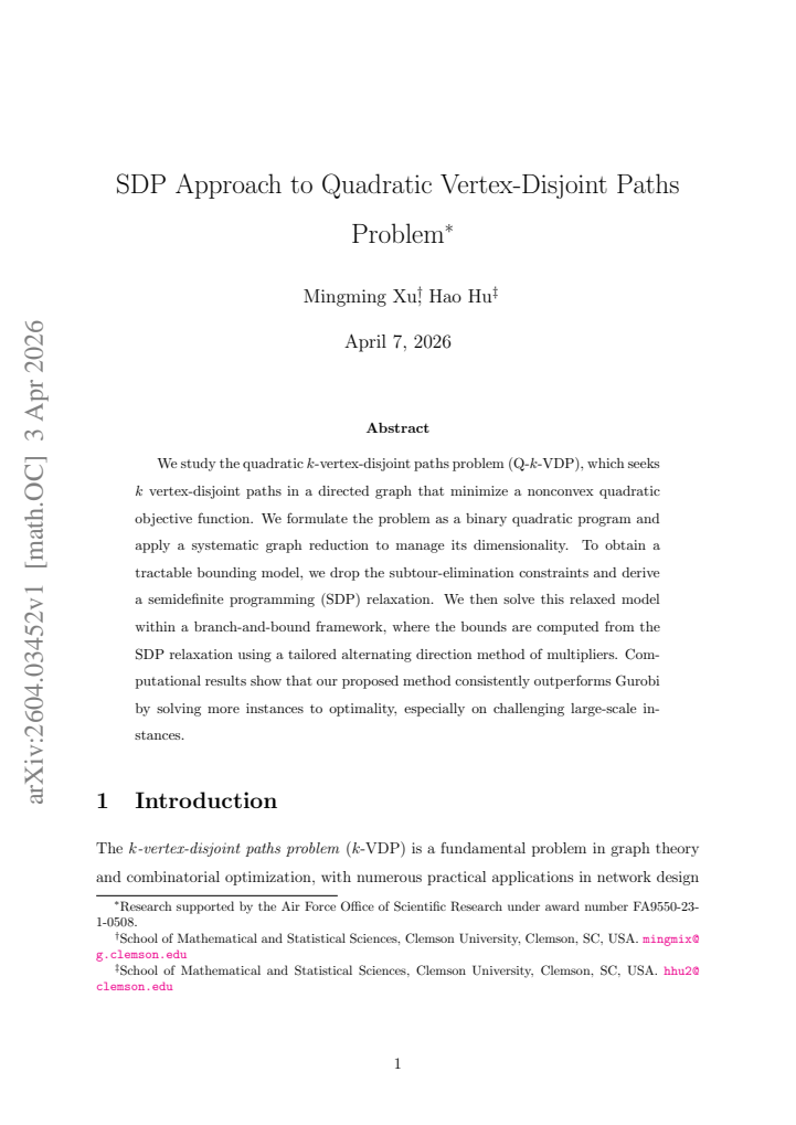 First page