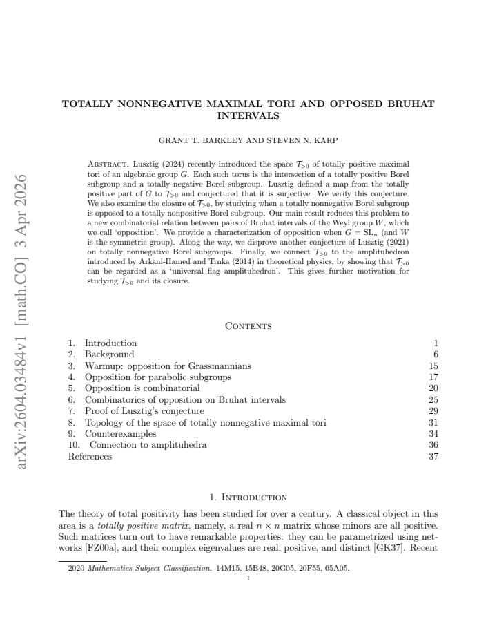 First page