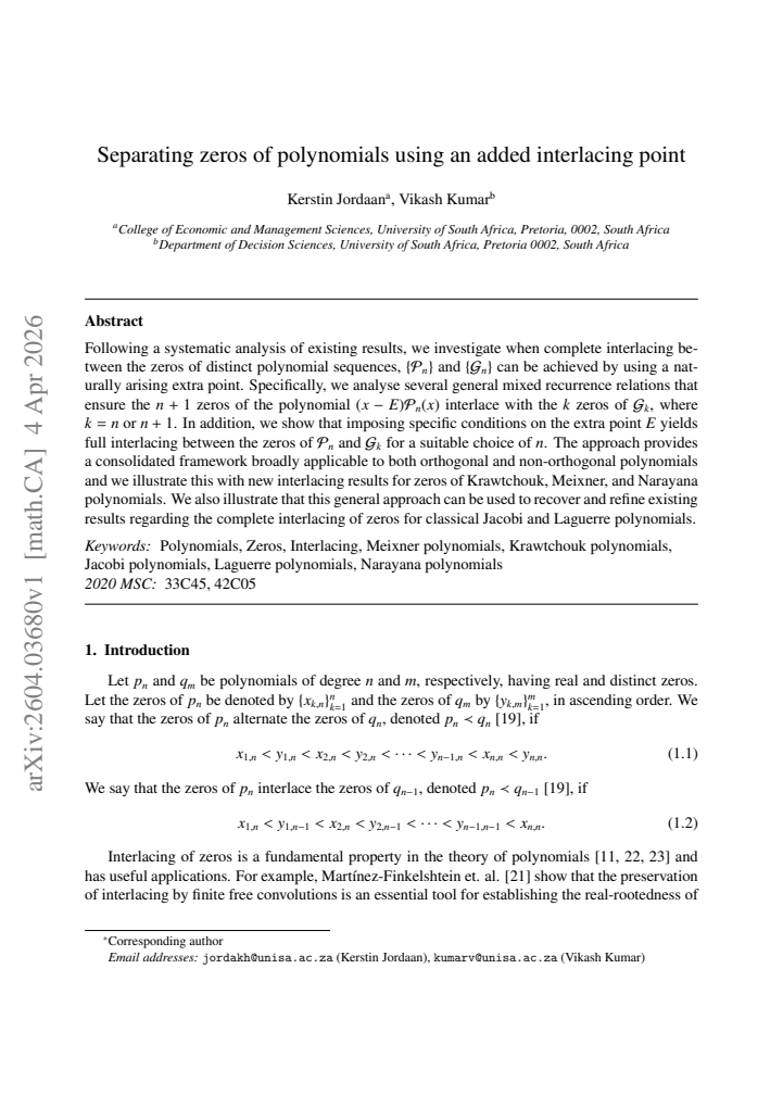 First page