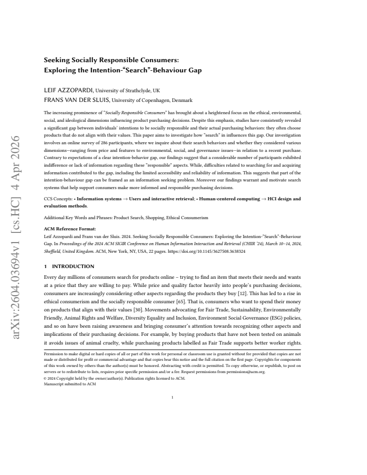 First page