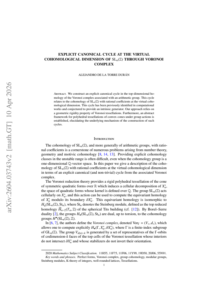 First page