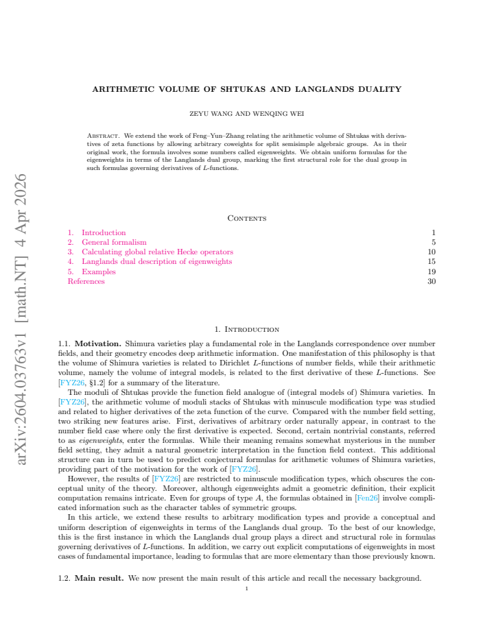 First page