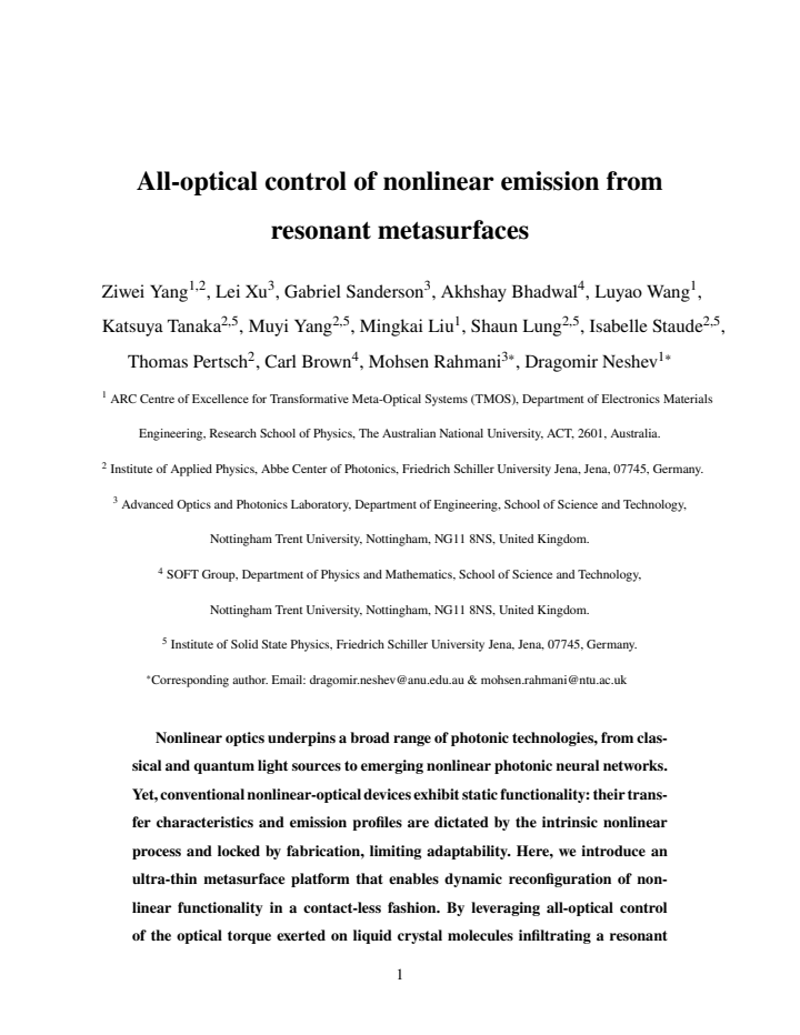 First page