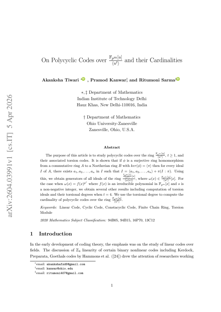 First page