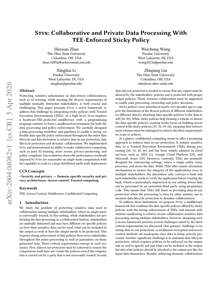 First page
