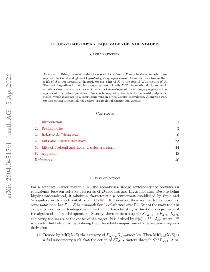 First page