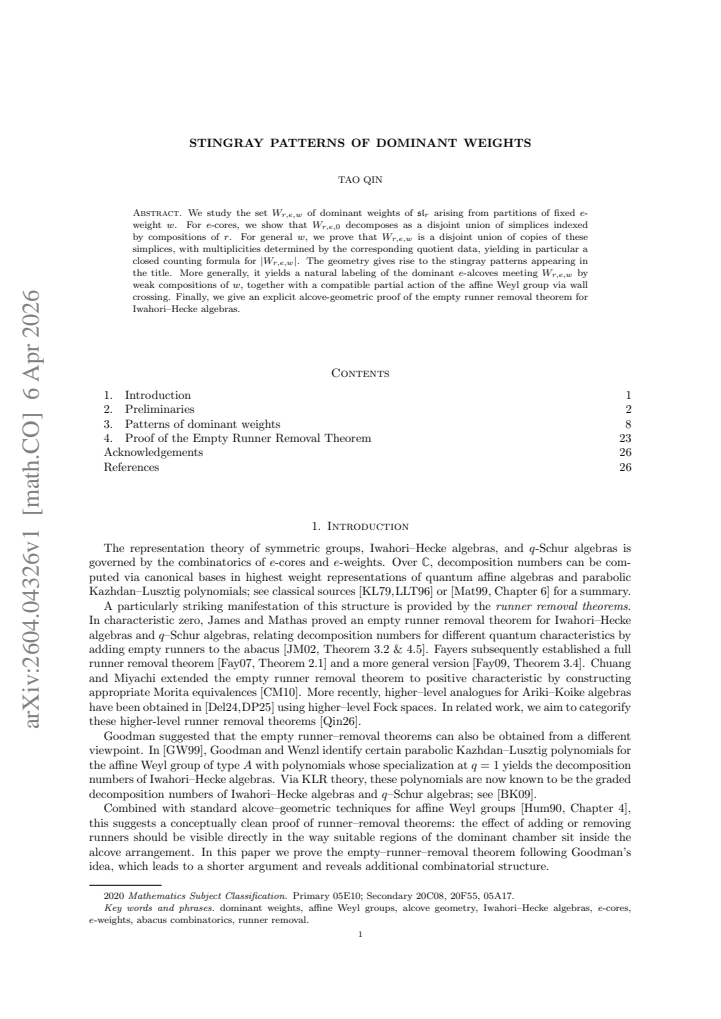 First page