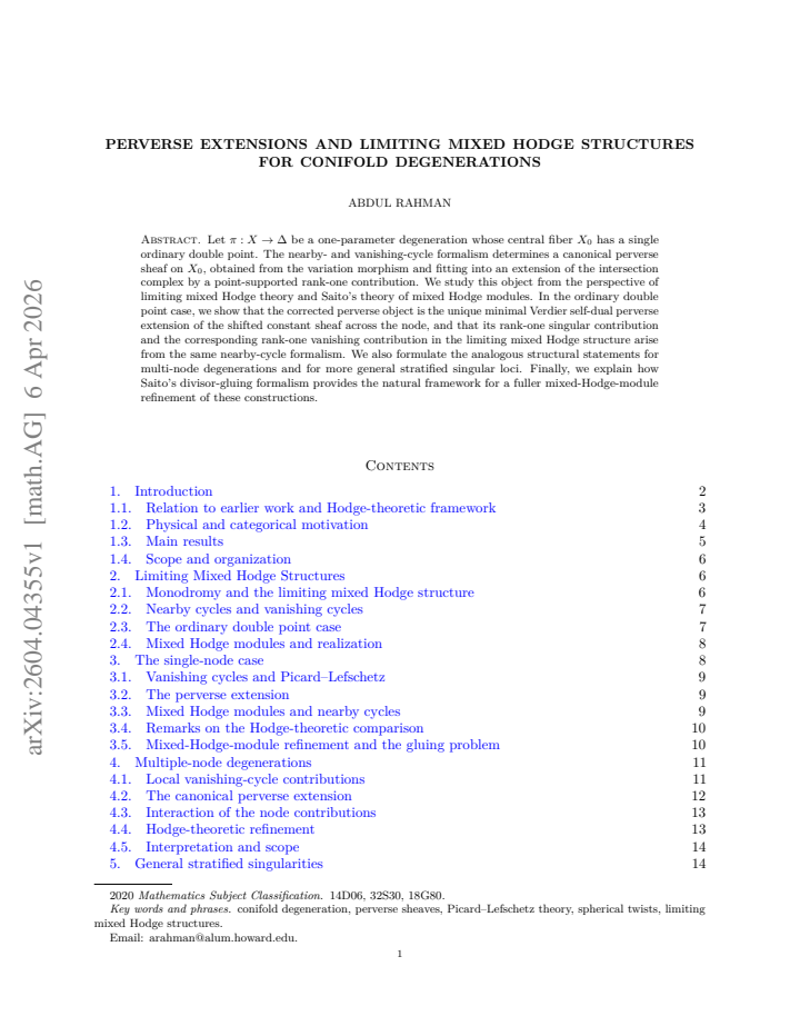 First page