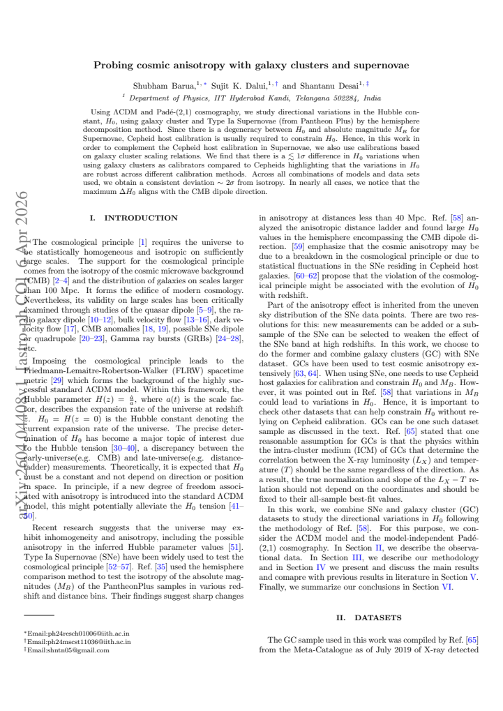 First page