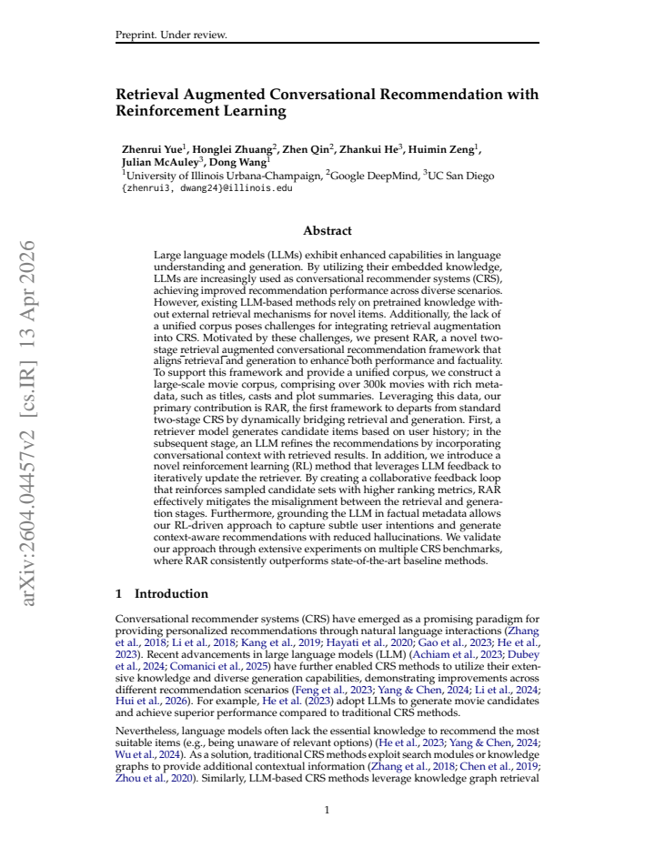 First page