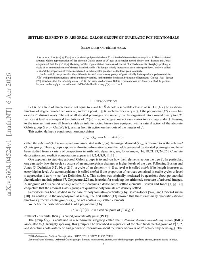 First page