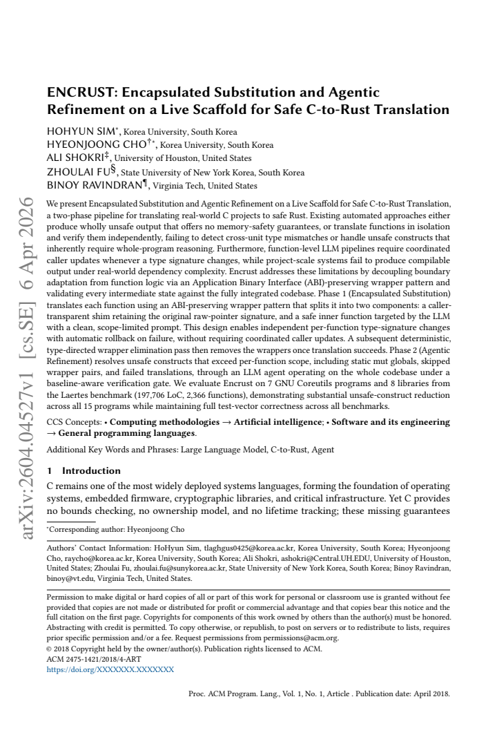 First page