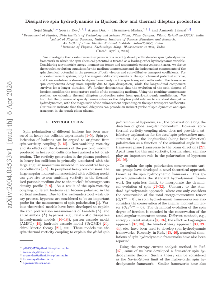 First page