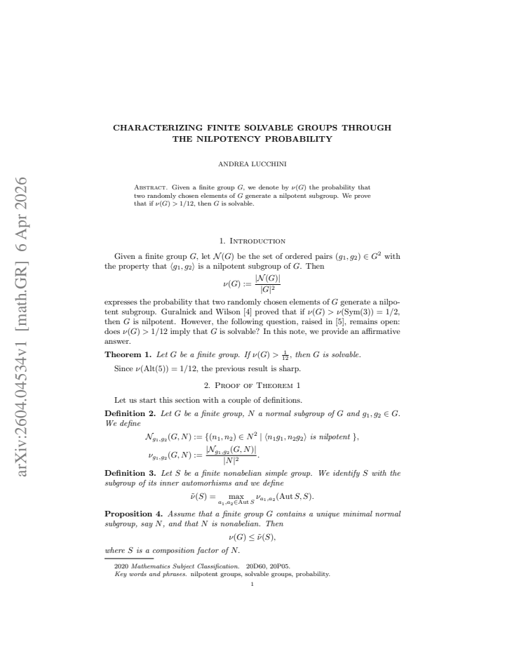 First page