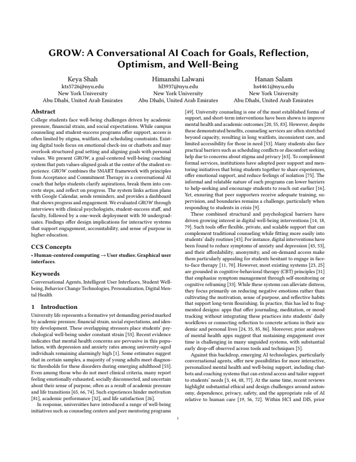 First page