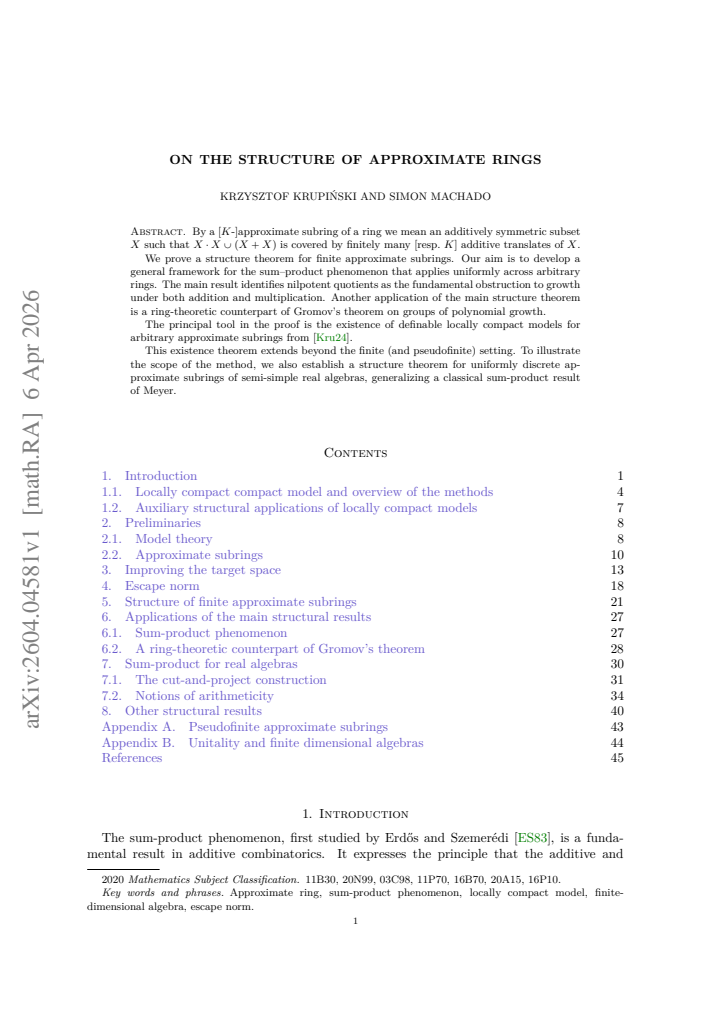 First page