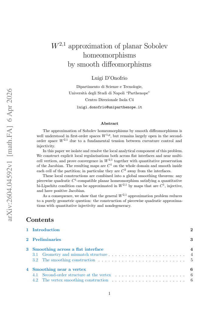 First page