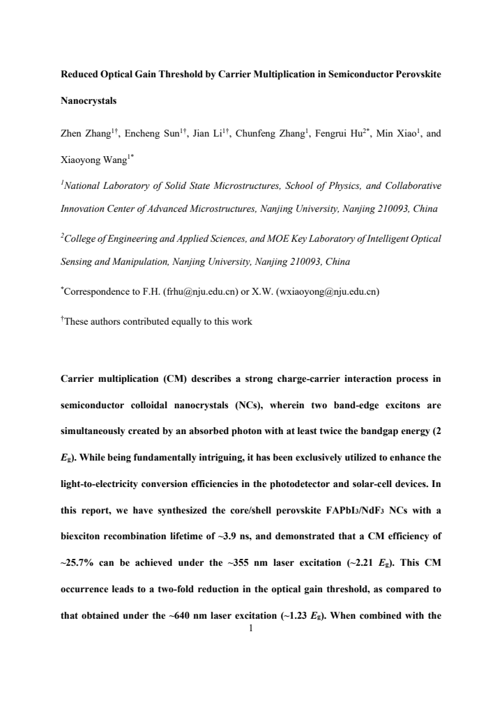 First page