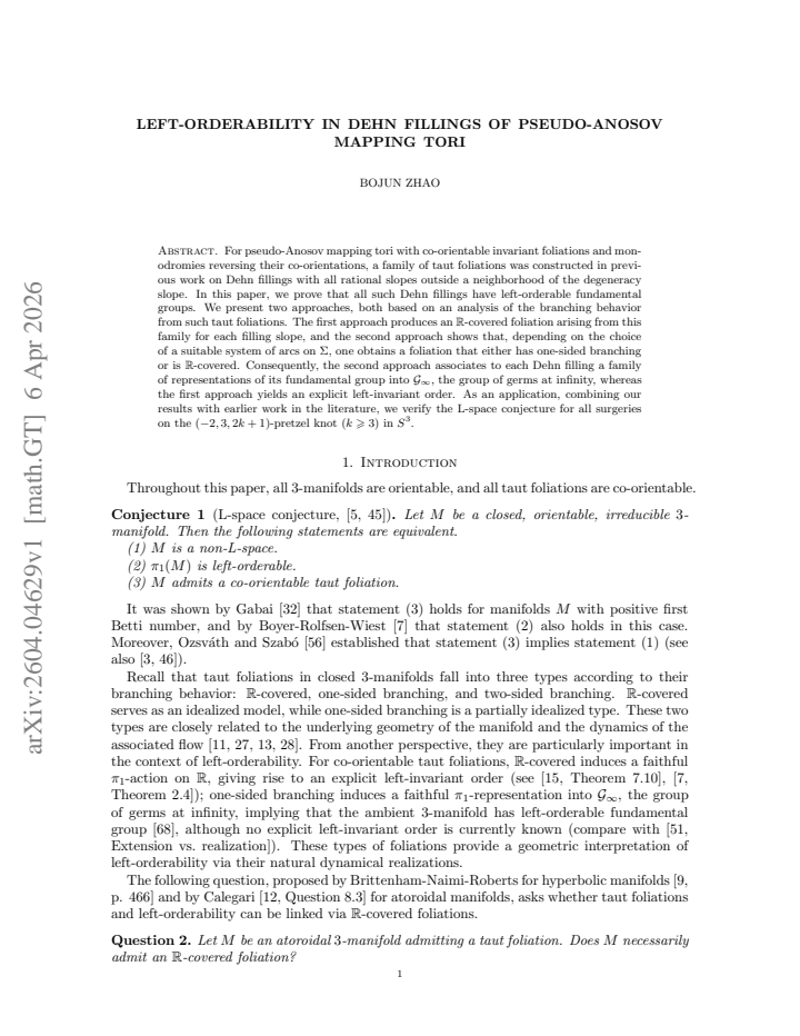 First page