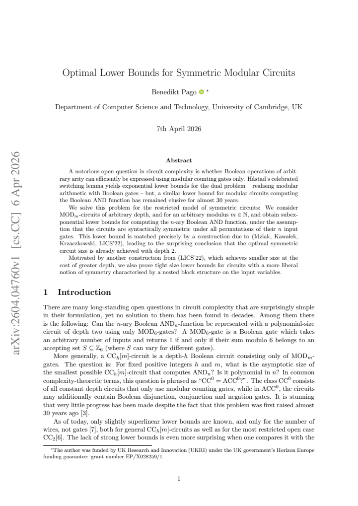 First page
