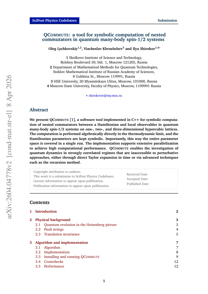 First page
