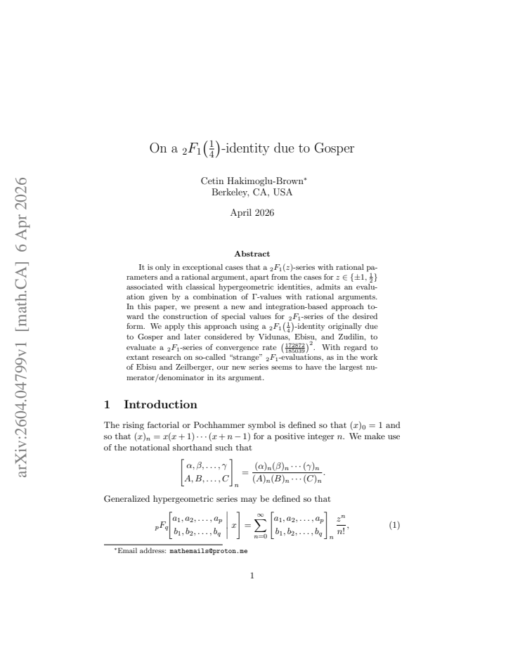 First page