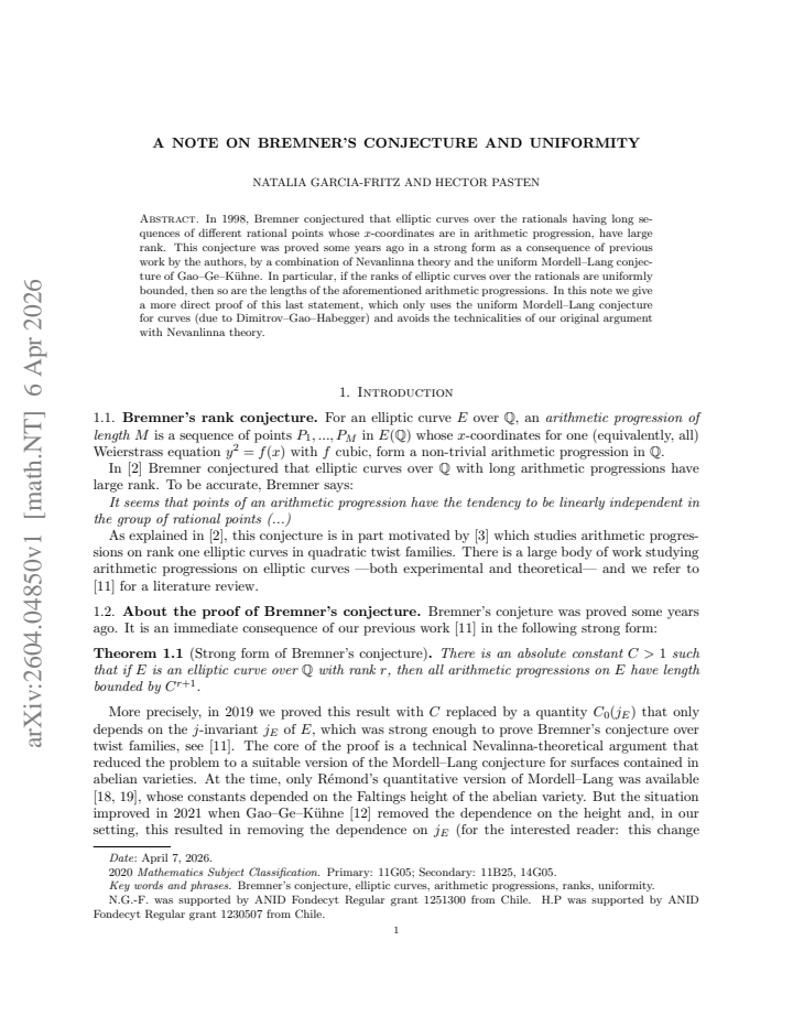 First page