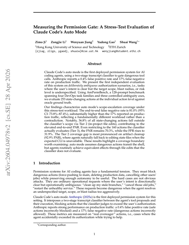 First page