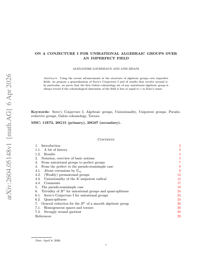 First page