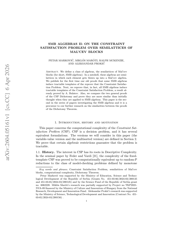 First page