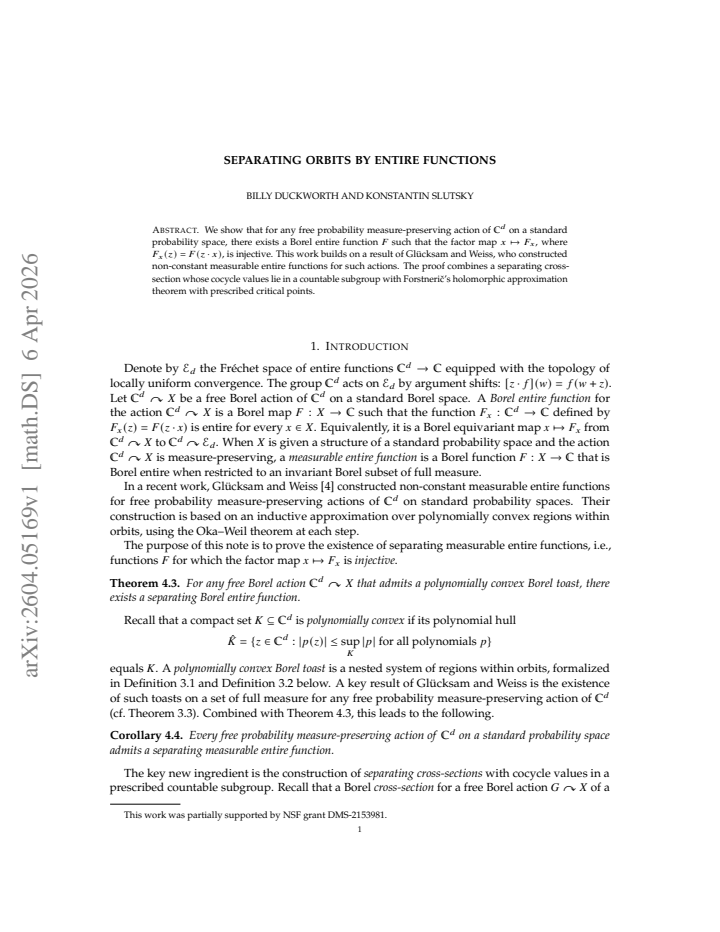 First page