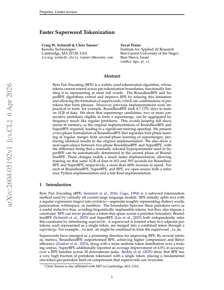 First page