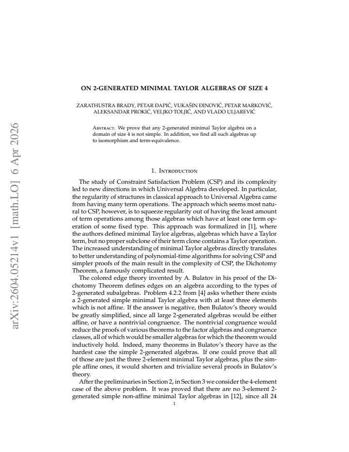 First page