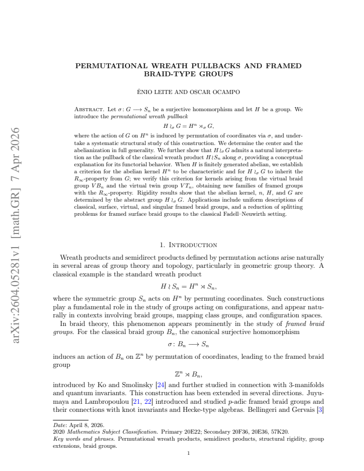 First page