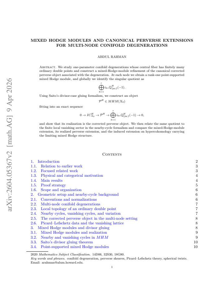 First page