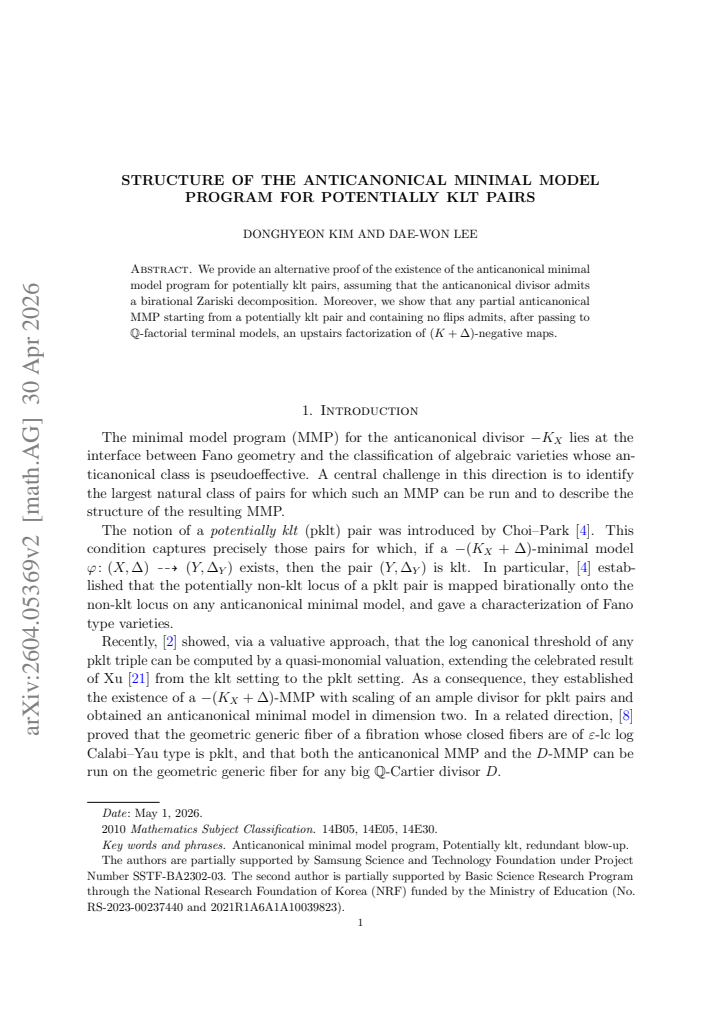 First page