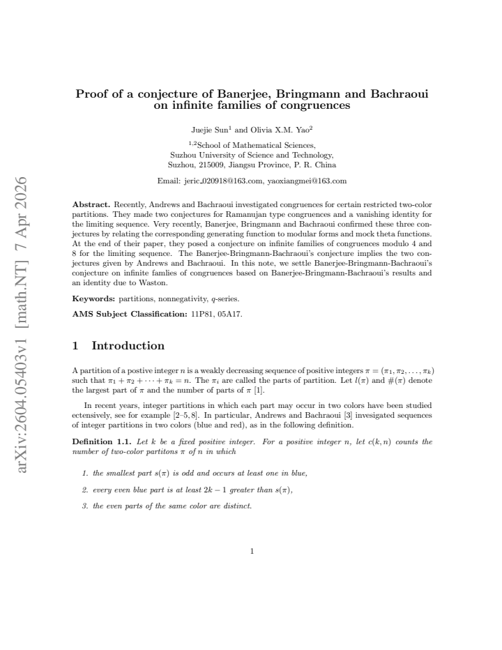 First page