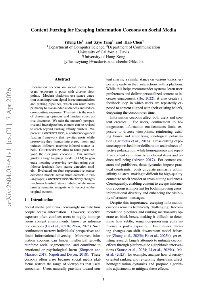 First page