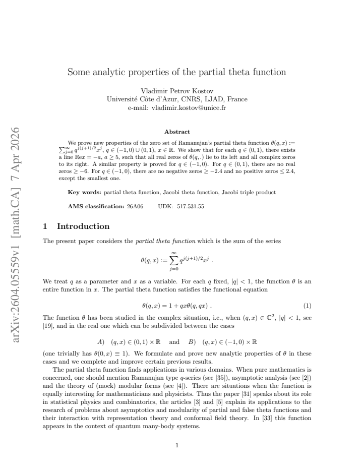 First page