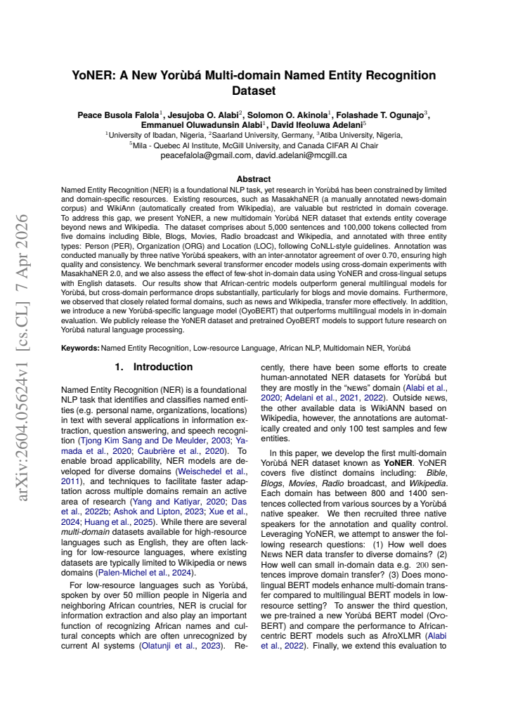 First page